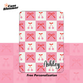 Pink Checkerboard Cherries Kindle Case, Kobo, Free Personalization